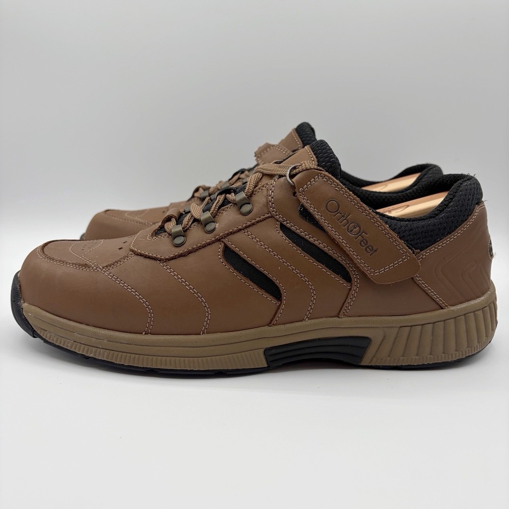 Orthofeet Bio Feet Shreveport Mens 11.5 D Medium Brown Leather Orthopedic Shoes